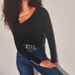 Nation Los Angeles "Anita" Asymmetrical top in Black (S) - NEW with tags